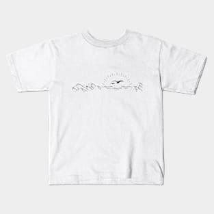 Mountain and Sunset Kids T-Shirt